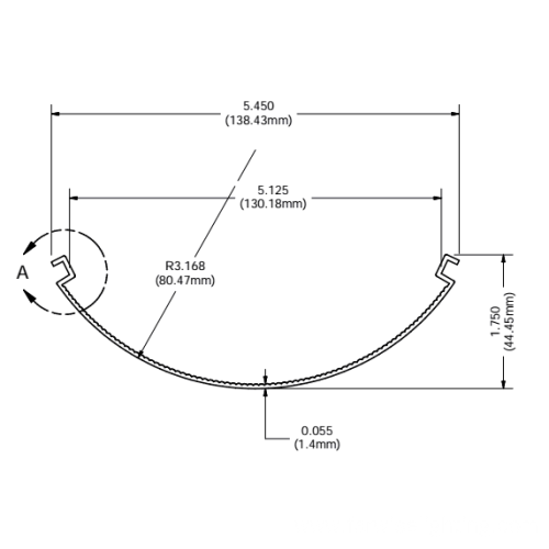 OEM PC Plastic Profile U-shaped Molding Channel Profile